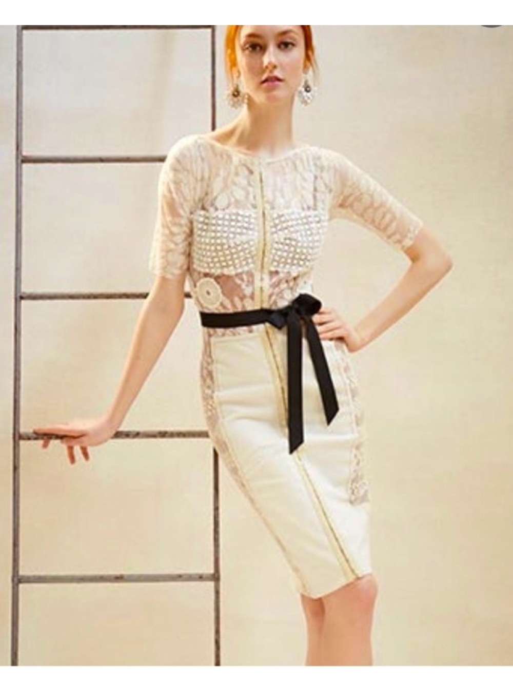 Byron Lars Beguile Size 0 Lace White Dress RARE